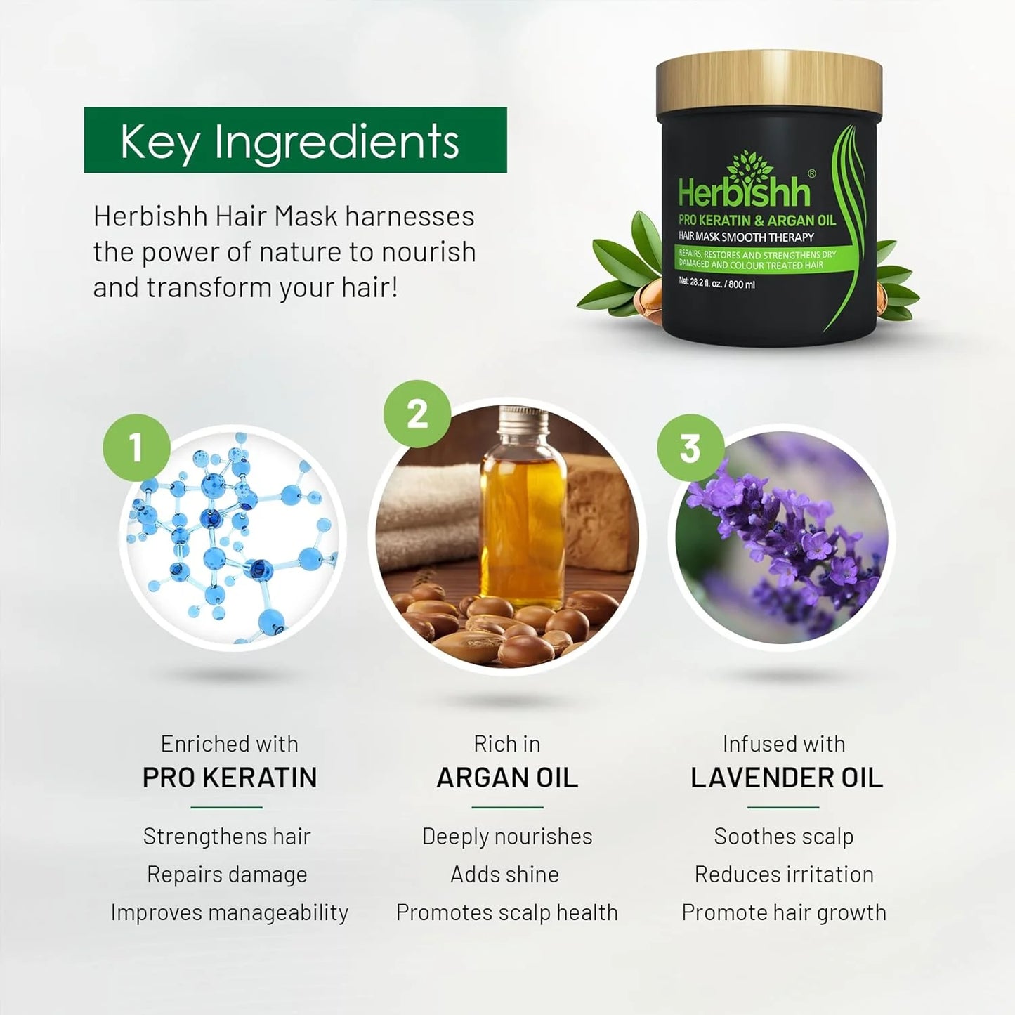 (2 Pack) Argan Hair Mask-Deep Conditioning & Hydration for Healthier Looking Hair- for Very Dry, Weak, Stressed Out Hair, No Sulphates, No Parabens (800ML)