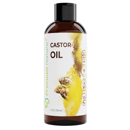 Castor Oil Pure Carrier Oil - Cold Pressed Castrol Oil for Essential Oils Mixing Natural Skin Moisturizer Body & Face, Eyelash Caster Oil, Eyelashes Eyebrows Lash & Hair Growth Serum 4 Oz